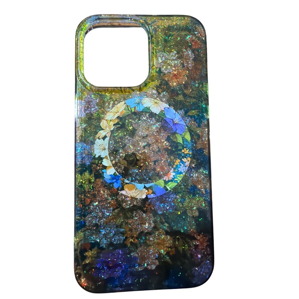 Luxy Lemon Green Wildflower iPhone 14 Pro Max MagSafe Phone Case